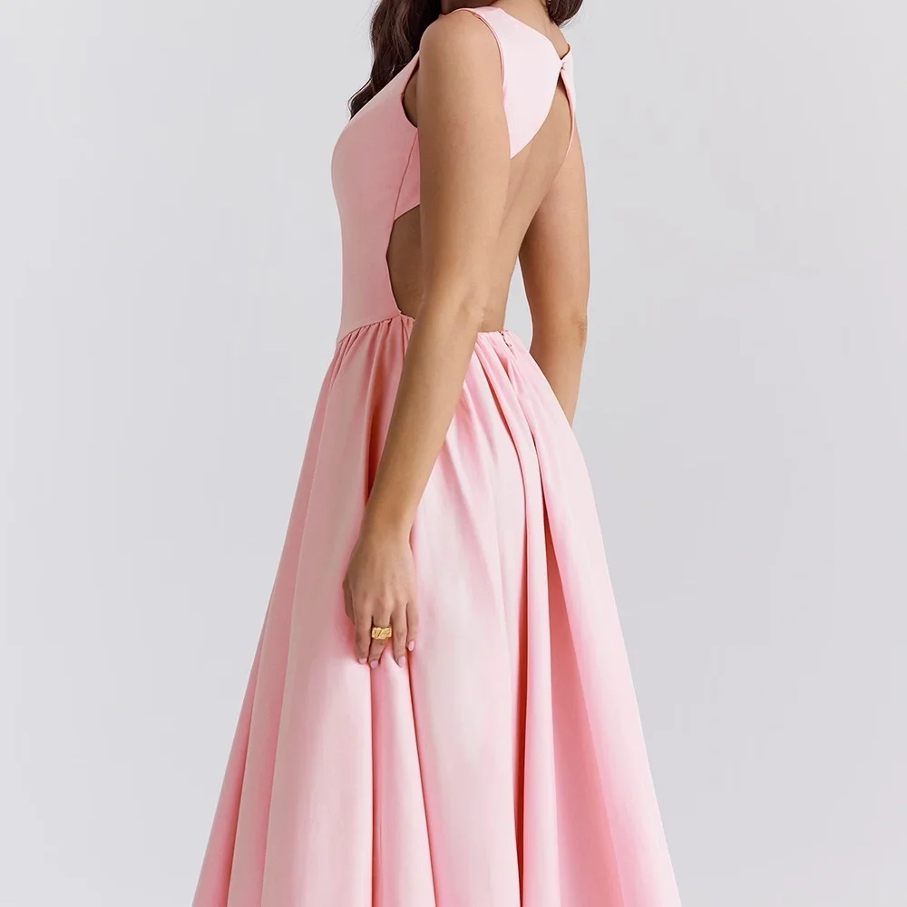 House of CB Pink Open-Back Midi Dress - Picture 4 of 5